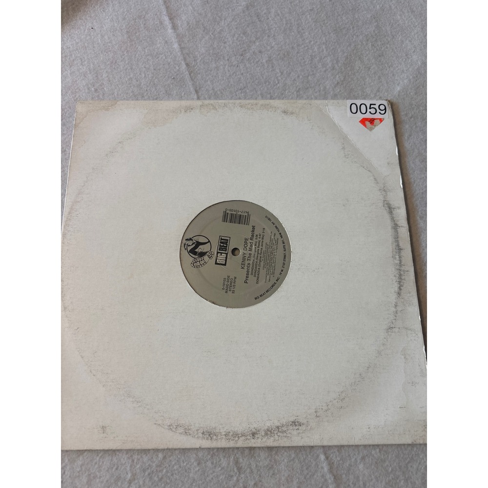 Kenny Dope Presents The Mad Racket Vinyl 12" Black Good 1993 Big Beat House